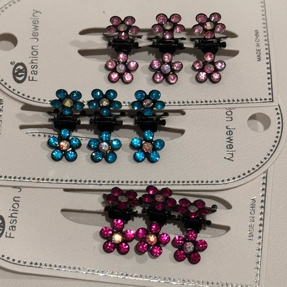 Fashion Jewelry Blue and Pink Hair Accessories Set